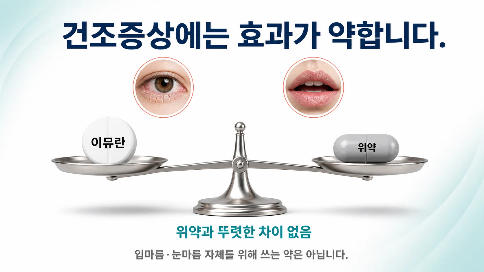 쇼그렌증후군 건조증상 자체에는 아자티오프린이 위약보다 뚜렷한 개선을 보이지 못했다는 임상시험 결과 이미지