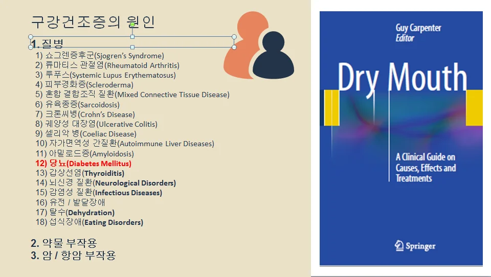 구강건조증 원인 - 당뇨