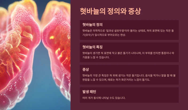 혓바늘이 계속 반복된다면 -- 일시적 설유두염과 BMS의 경계