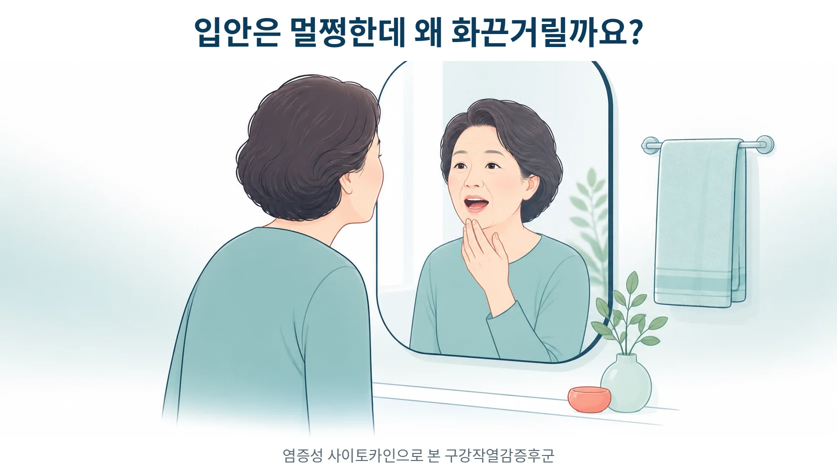 구강작열감증후군과 염증성 사이토카인의 관계를 설명하는 안내 이미지