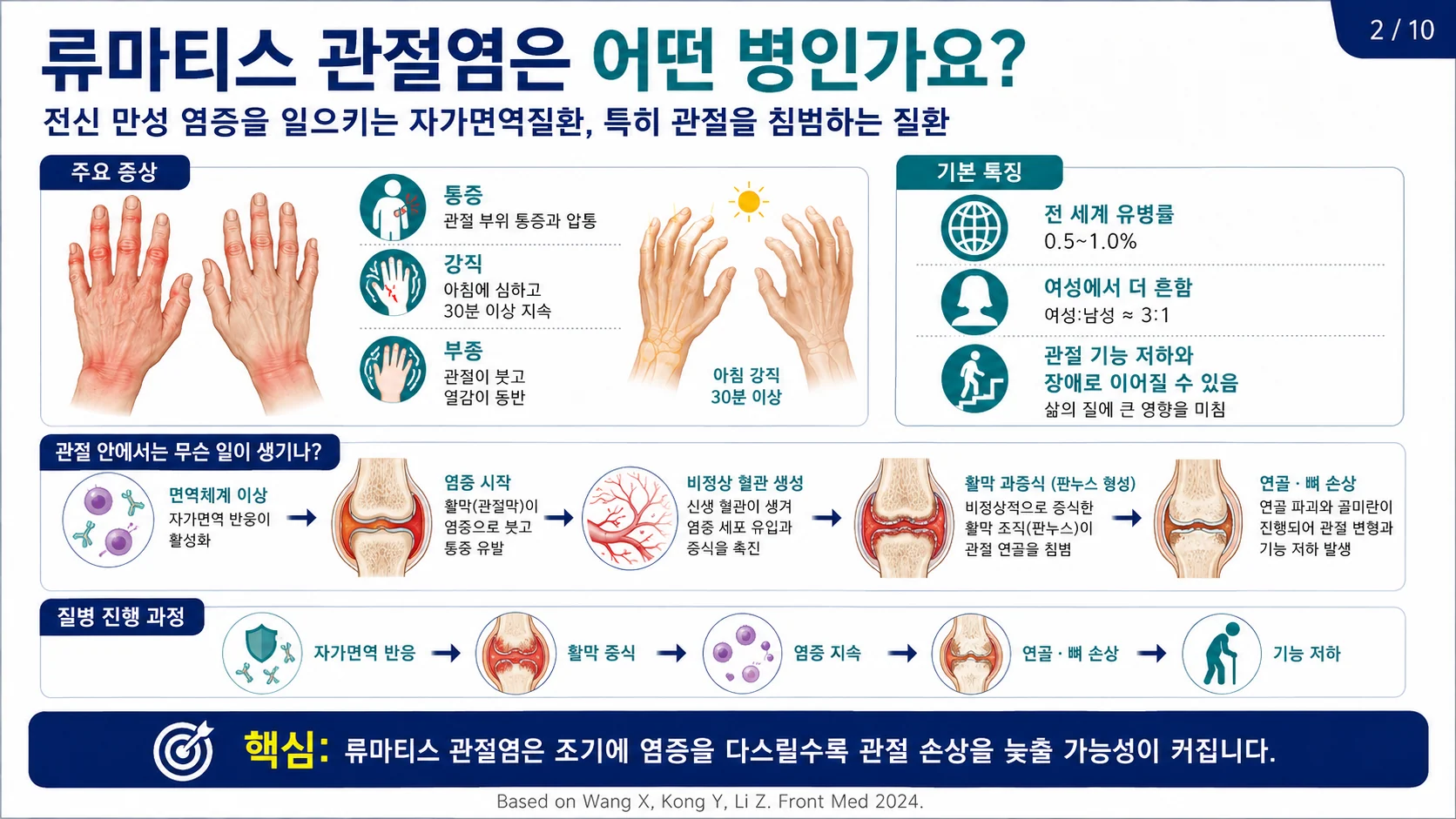 류마티스 관절염은 어떤 병인가 — 증상·특징·진행 과정
