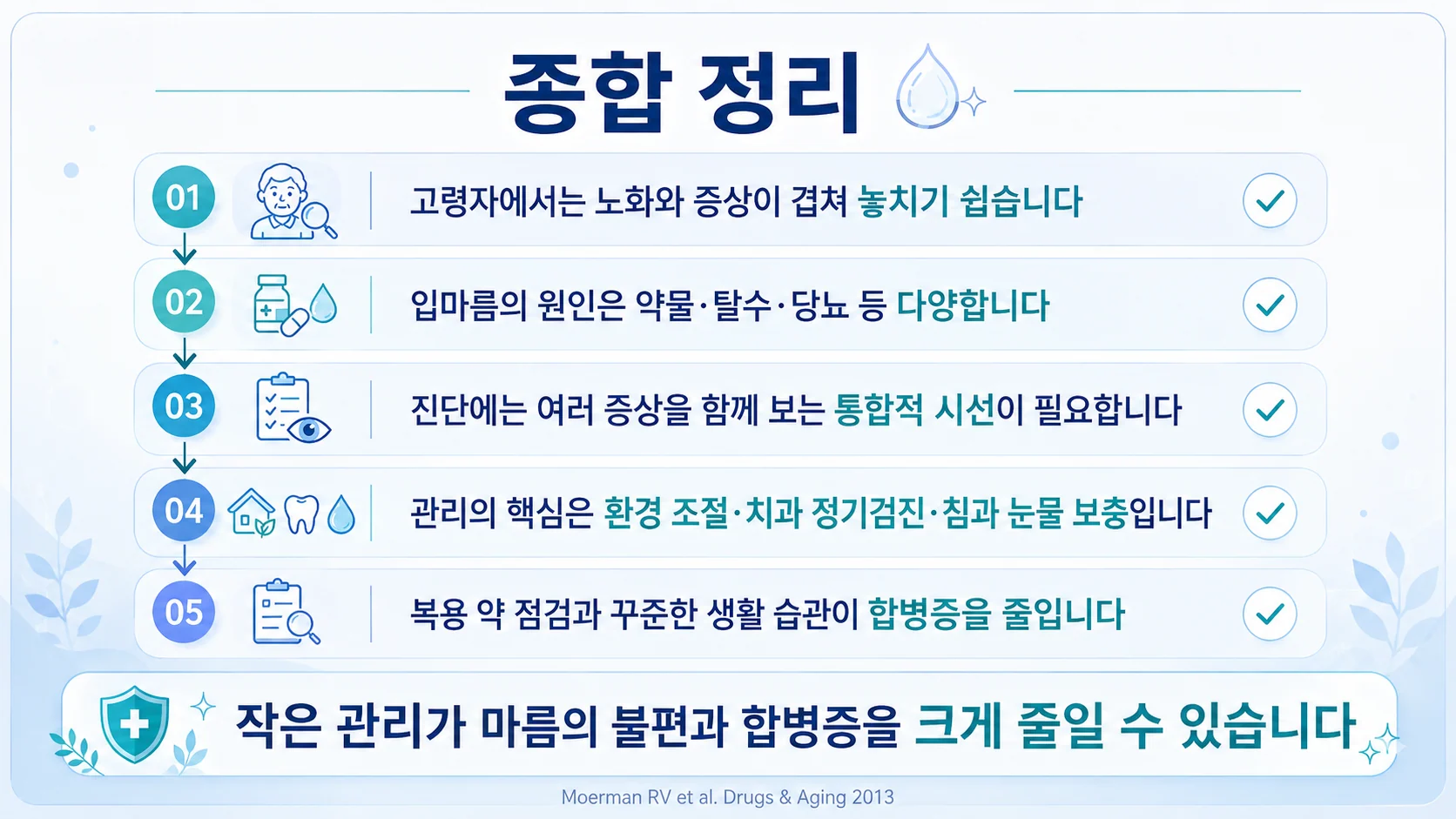 종합 정리 — 고령자 쇼그렌 증후군의 핵심과 생활관리