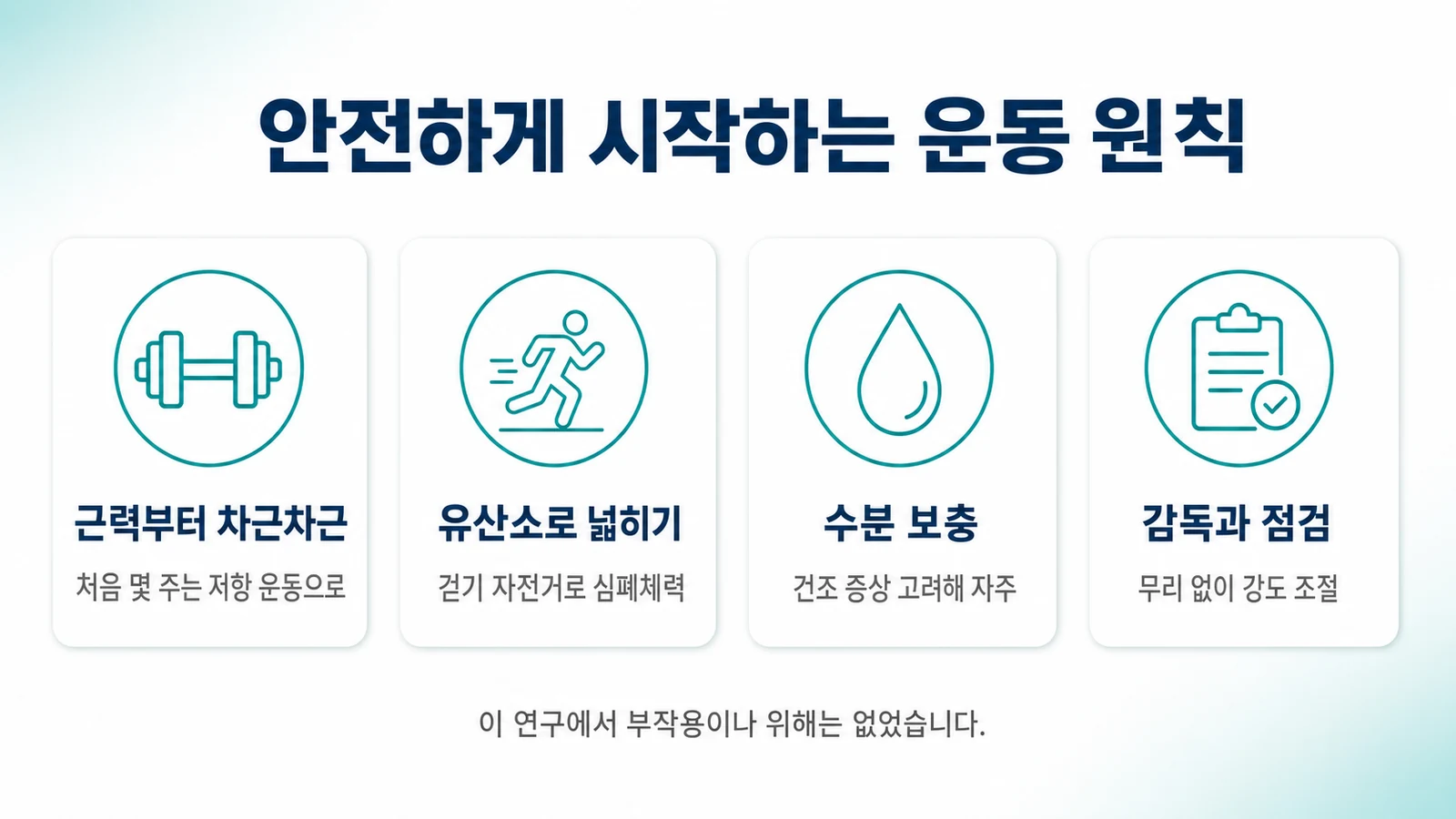 안전하게 시작하는 운동 원칙