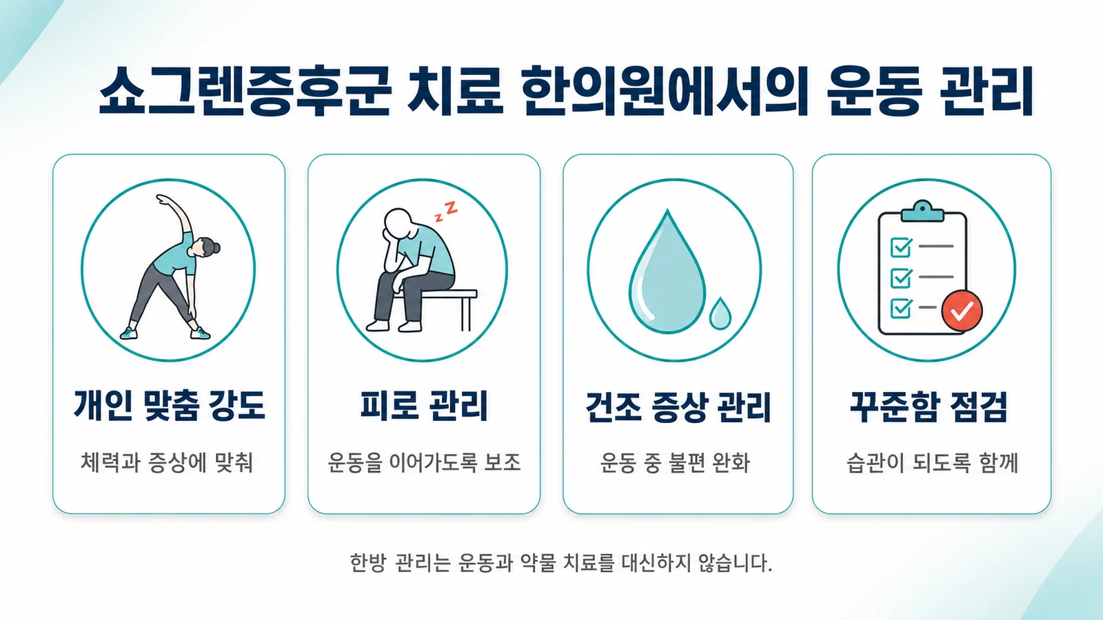쇼그렌증후군 치료 한의원에서의 운동 관리
