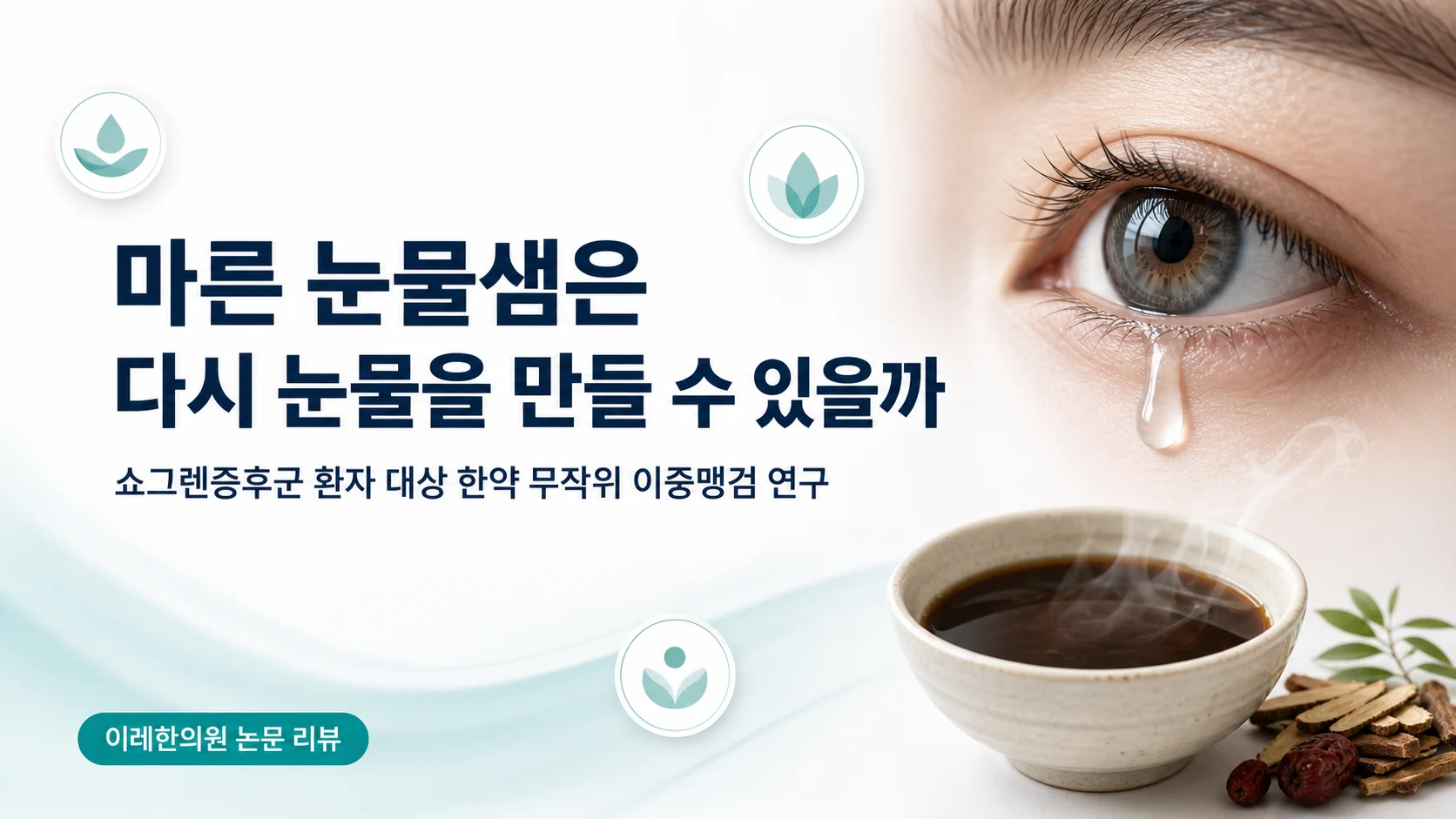 마른 눈물샘이 다시 눈물을 만들 수 있는지 묻는 표지 이미지