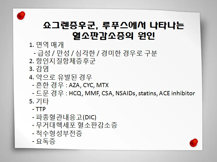 쇼그렌증후군 혈소판감소증의 원인 #2