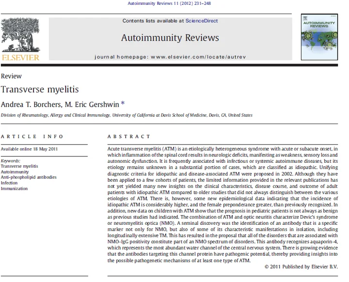 쇼그렌증후군과 횡단성 척수염 (Myelitis Transverse), 한약 치료 효과