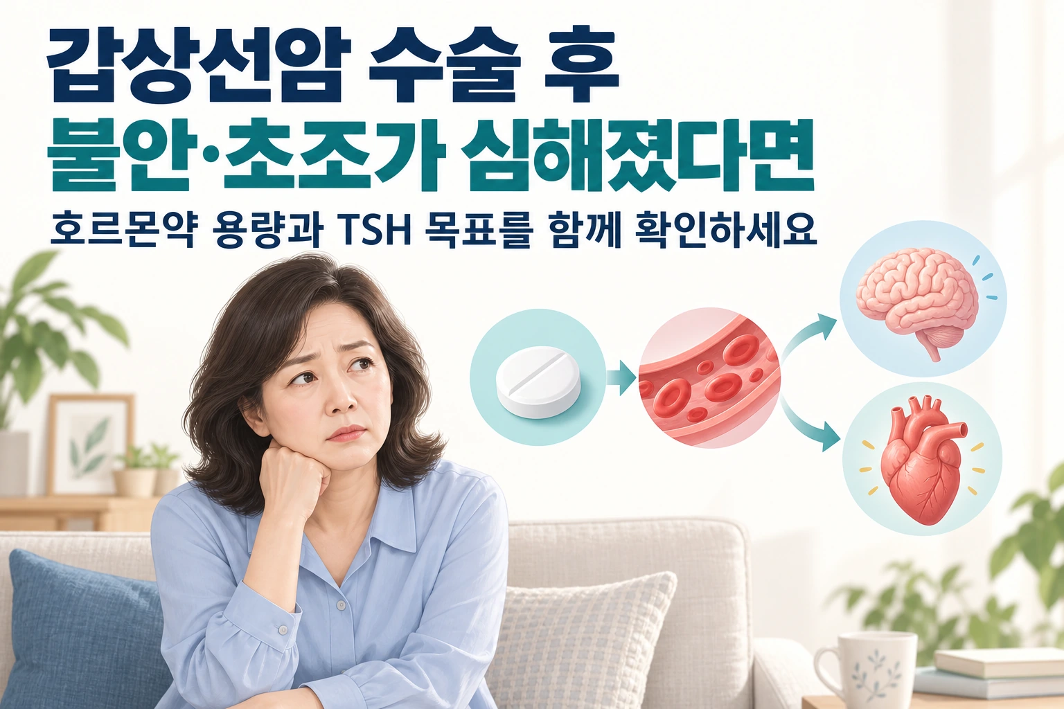 갑상선암 수술 후, 호르몬약을 먹으며 불안·초조가 심해졌을 때