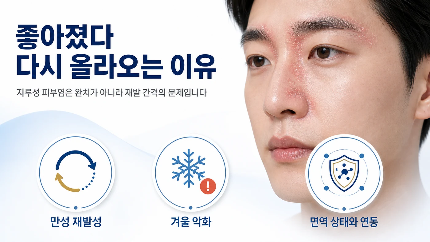 지루성 피부염은 완치가 아니라 재발 간격의 문제라는 점